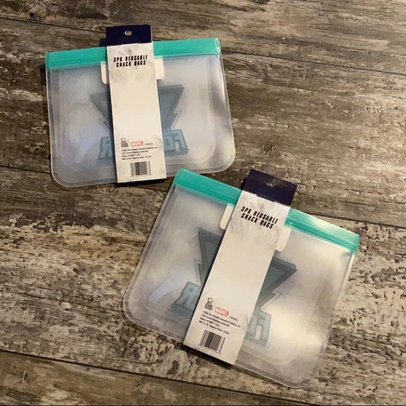 Two 3 packs Marvel Wakanda Forever Reusable snack bags - Picture 3 of 4